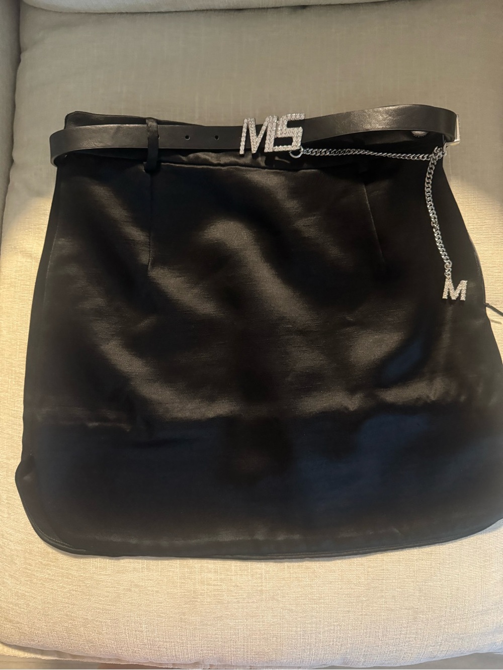 Miss Sixty Y2K Black Satin-Look Mini Skirt XS